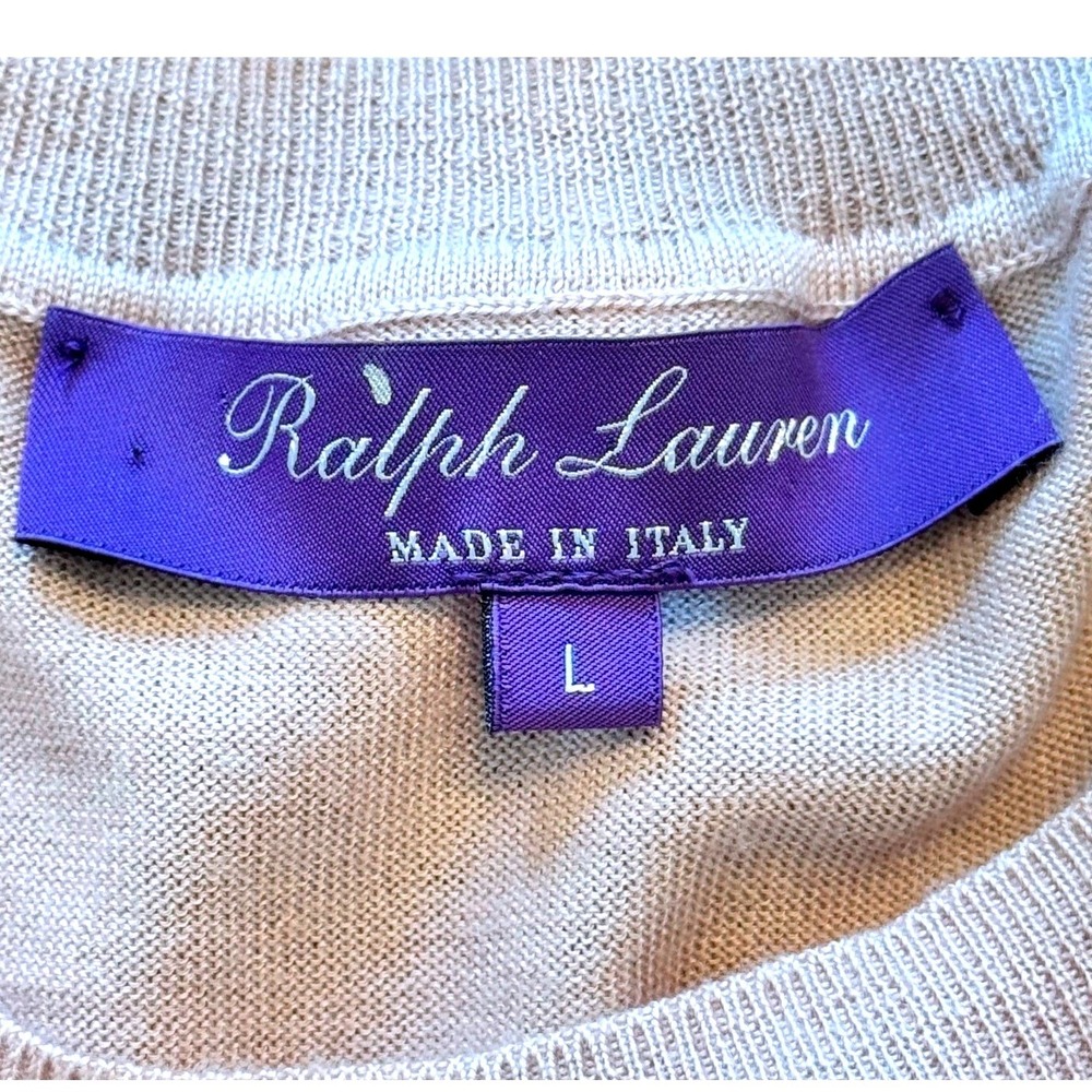 RALPH LAUREN Purple Label Silk Cashmere Sleeveless Blouse Top Pink Women's Large